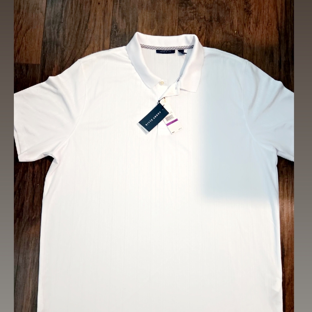Perry Ellis Crisp White Polo Shirt